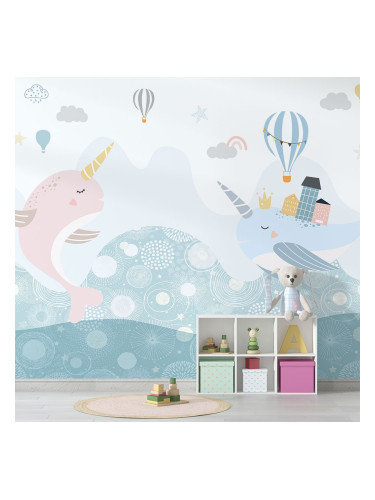 Детски фототапет - Вълшебни китове