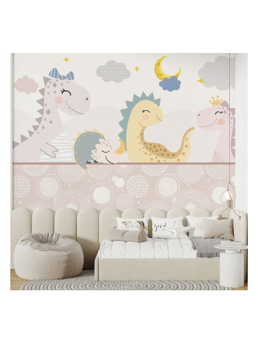 Фототапет за детска стая - Малки динозавърчета