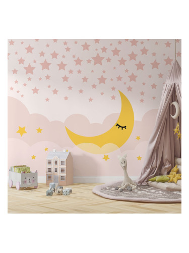 Фототапет за детска стая - Розови звезди