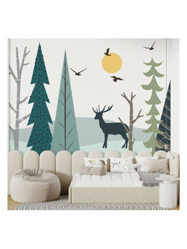 Фототапет - Еленче в гората