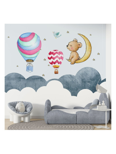 Тапет за детска стая - Мечета с балони