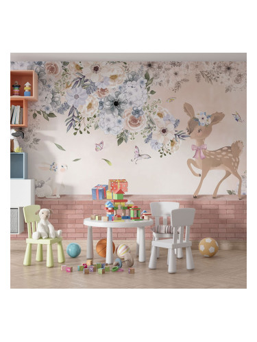 Фототапет - Сърничка сред цветята