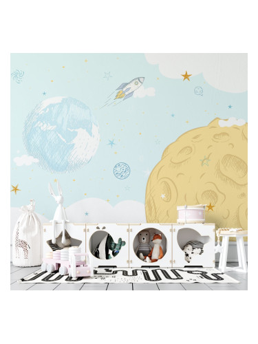 Детски фототапет - Полет към луната