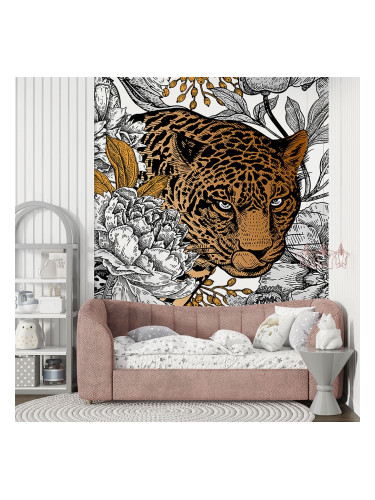 Фототапет - Тигър сред листата