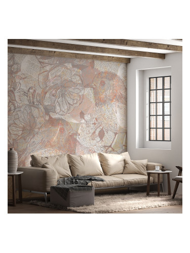 Фототапет - Птиче в цветята