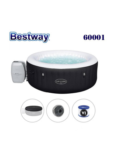 Джакузи надуваемо Bestway 60001 Miami AirJet, 180x66см, с филтърна помпа и диспенсър