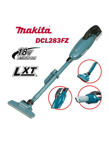 Прахосмукачка акумулаторна за сухо почистване Makita DCL283FZ, 18V, LXT, 0.73 л