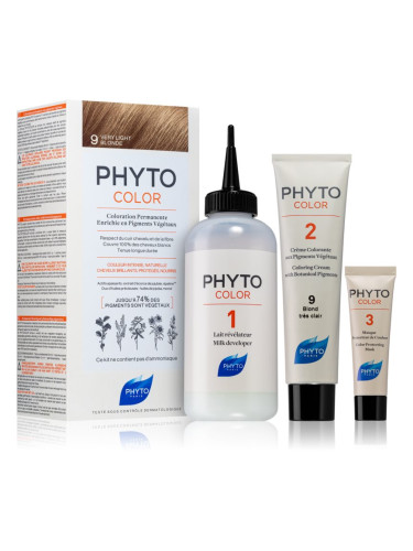 Phyto Color боя за коса без амоняк цвят 9 Very Light Blonde