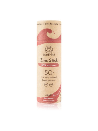 Suntribe Sports Zinc Stick минерална защитна пръчица за чувствителни места SPF 50 Retro Red 30 гр.