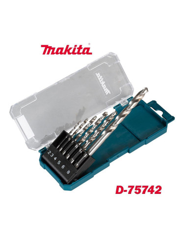 Свредла за метал HSS-G, 2-8 мм, Makita D-75742, 6 бр.