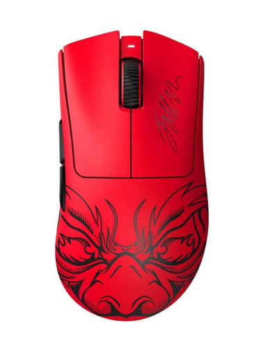  Гейминг мишка Razer - DeathAdder V3 Pro Faker Edition, оптична, безжична, червена