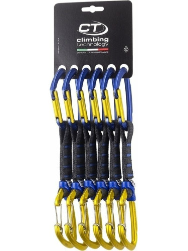 Climbing Technology Berry Set NY Pro Quickdraw Blue/Gold Solid Straight/Wire Straight Gate 12.0