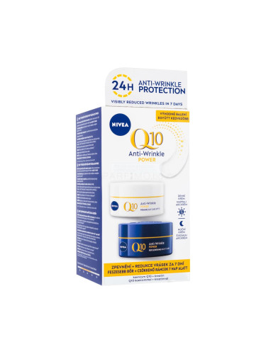 Nivea Q10 Power Подаръчен комплект дневен крем за лице 50 ml + нощен крем за лице 50 ml