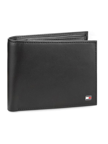 Tommy Hilfiger Голям мъжки портфейл Eton Cc Flap And Coin Pocket AM0AM00652 Черен