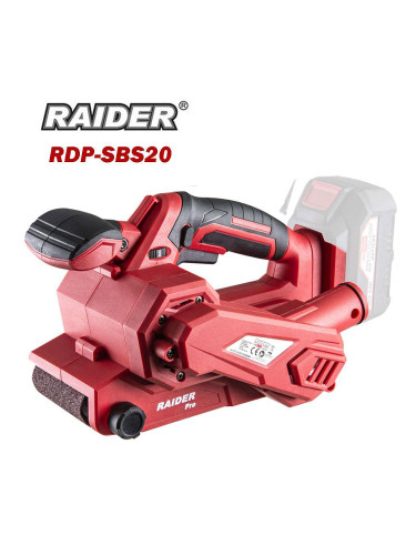 Шлайф лентов RAIDER RDP-SBS20 Solo, 20V, 75x475мм, регулируеми обороти, R20 system