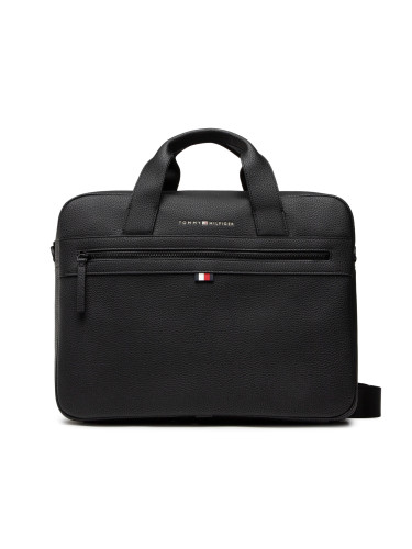 Чанта за лаптоп Tommy Hilfiger Essential Pu Computer Bag AM0AM09507 Черен
