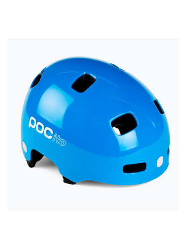Детска велосипедна каска POC POCito Crane MIPS fluorescent blue