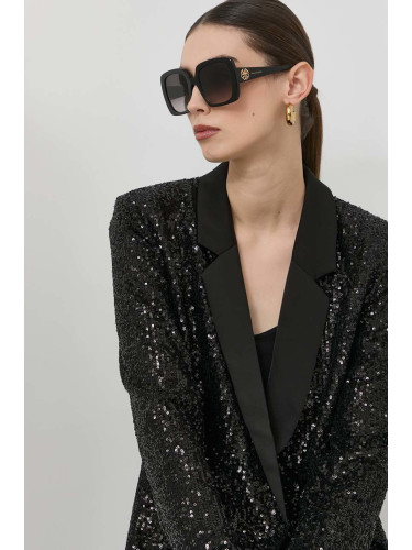 Слънчеви очила Alexander McQueen AM0378S в черно