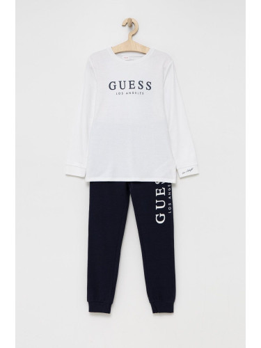 Детска пижама Guess в бяло с принт