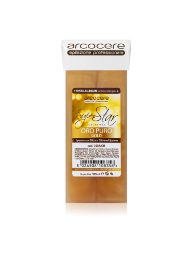 Arcocere Professional Wax Oro Puro Gold Епилиращ восък с блясък резервен пълнител 100 мл.