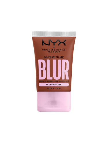 NYX Professional Makeup Bare With Me Blur Tint Foundation Фон дьо тен за жени 30 ml Нюанс 19 Deep Golden