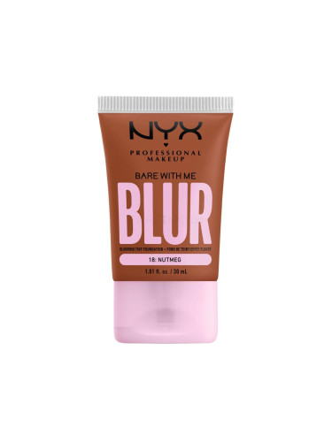 NYX Professional Makeup Bare With Me Blur Tint Foundation Фон дьо тен за жени 30 ml Нюанс 18 Nutmeg