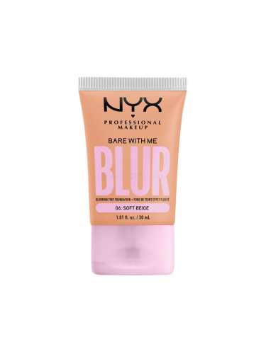 NYX Professional Makeup Bare With Me Blur Tint Foundation Фон дьо тен за жени 30 ml Нюанс 06 Soft Beige