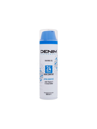 Denim Performance Extra Sensitive Shaving Gel Гел за бръснене за мъже 200 ml