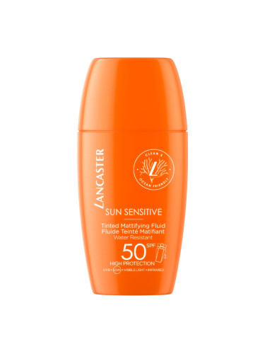 LANCASTER Sun Sensitive Tinted Mattifying Fluid SPF 50 Слънцезащитен продукт дамски 30ml