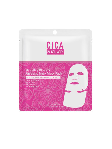 MITOMO 2X Collagen Cica Face And Neck Mask Маска за лице дамски 35gr