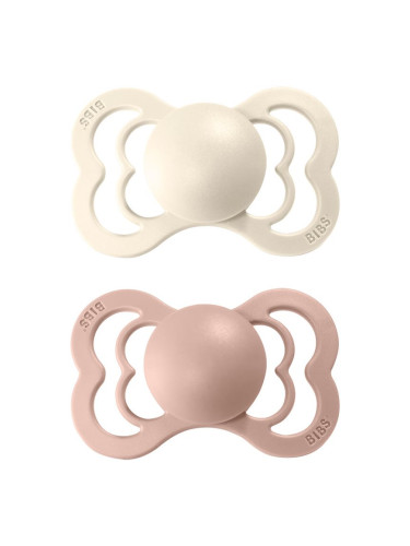 BIBS Supreme Natural Rubber Size 1: 0+ months биберон Ivory / Blush 2 бр.