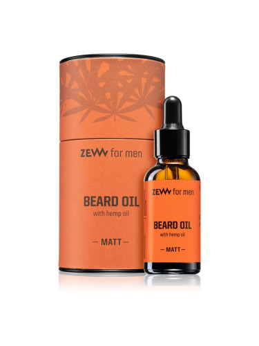 Zew For Men Beard Oil with Hemp Oil олио за брада с конопено масло Matt 30 мл.