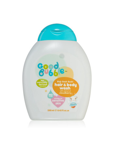 Good Bubble Hair & Body Wash Cloudberry измиваща емулсия и шампоан за деца от раждането им 250 мл.
