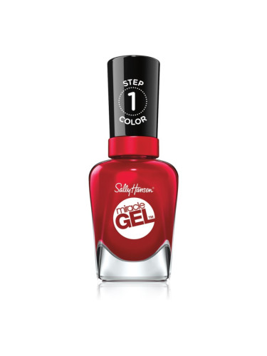 Sally Hansen Miracle Gel™ гел лак за нокти без използване на UV/LED лампа цвят 680 Rhapsody Red 14,7 мл.