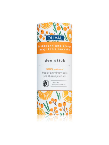 Olival Natural Buckthorn and Orange дезодорант-стик без съдържание на алуминиеви соли 40 гр.