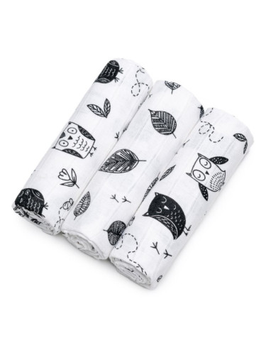 T-TOMI TETRA Cloth Diapers HIGH QUALITY пелени от плат Owls 70x70 cm 3 бр.