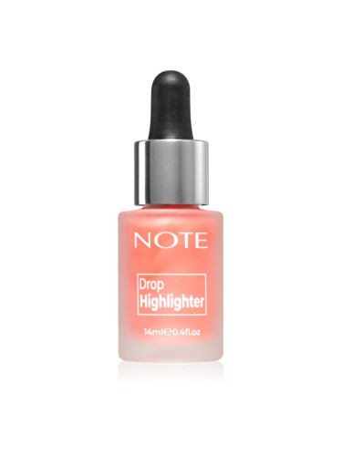 Note Cosmetique Drop Highlighter течен хайлайтър с пипета 01 Pearl Rose 14 мл.