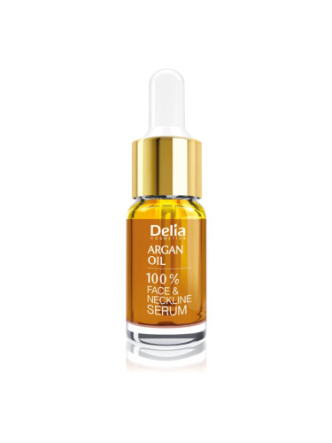Delia Cosmetics Professional Face Care Argan Oil интензивен регенериращ и подмладяващ серум с арганово масло за лице, врат и деколкте 10 мл.