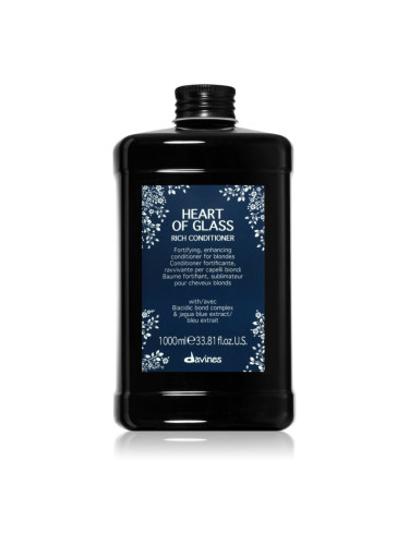 Davines Heart of Glass Rich Conditioner подсилващ балсам за руса коса 1000 мл.