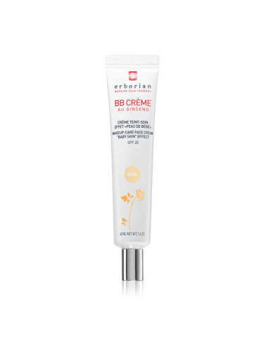 Erborian BB Cream тониращ крем за съвършен вид на кожата на лицето SPF 20 големи опаковки цвят Nude 40 мл.