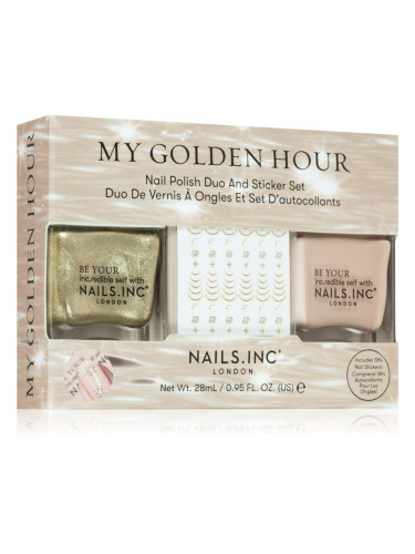 Nails Inc. My Golden Hour комплект лак за нокти
