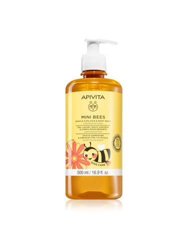 Apivita Mini Bees Gentle Kids Hair&Body wash Calendula&Honey миещ гел за тяло и коса 500 мл.