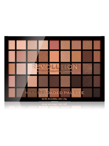 Revolution Maxi Reloaded Palette палитра с прахообразни сенки за очи цвят Ultimate Nudes 45x1.35 гр.