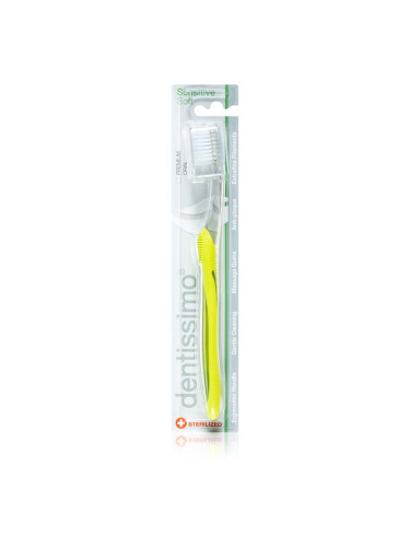 Dentissimo Toothbrushes Sensitive четка за зъби soft цвят Yellow-Green 1 бр.
