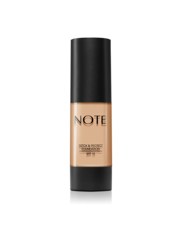 Note Cosmetique Detox & Protect течен фон дьо тен с матов завършек SPF 15 цвят 03 Medium Beige 30 мл.
