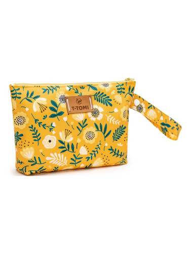 T-TOMI Small Baggie чантичка за пътуване Mustard flowers 18x24 см