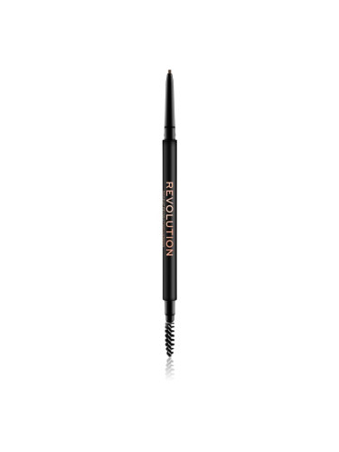 Makeup Revolution Precise Brow Pencil прецизен молив за вежди с четка цвят Brown 0.05 гр.