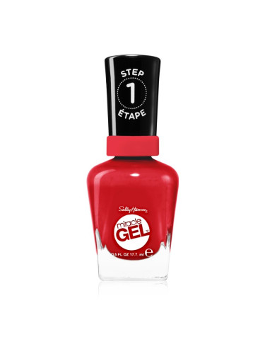 Sally Hansen Miracle Gel™ гел лак за нокти без използване на UV/LED лампа цвят 444 Off With Her Red! 14,7 мл.