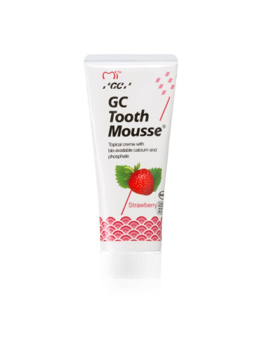 GC Tooth Mousse реминализиращ защитен крем за чувствителни зъби без флуорид вкус Strawberry 35 мл.