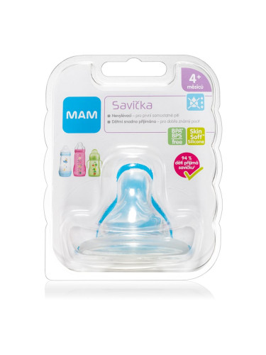 MAM Baby Bottles Teat Spill-free биберон за шише 4m+ 1 бр.